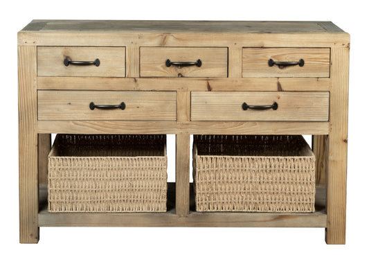 Mortimer 5 Drawer Basket Sideboard