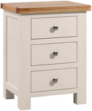 Drayton Painted 3 DRAWER BEDSIDE