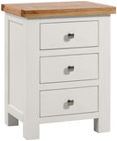 Drayton Painted 3 DRAWER BEDSIDE