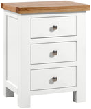 Drayton Painted 3 DRAWER BEDSIDE