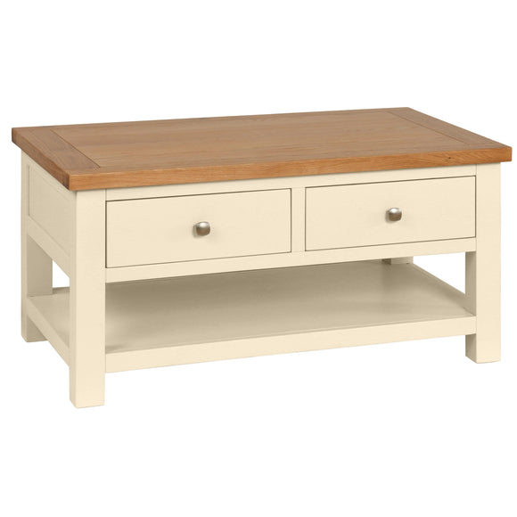 Drayton Painted Coffee Table with 2 drawers