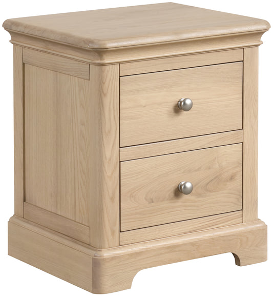 Stretton Oak 2 Drawer Bedside Table