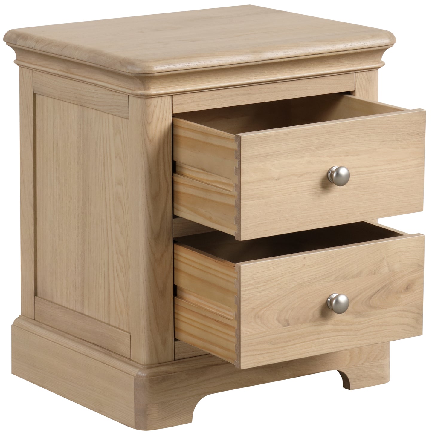 Stretton Oak 2 Drawer Bedside Table