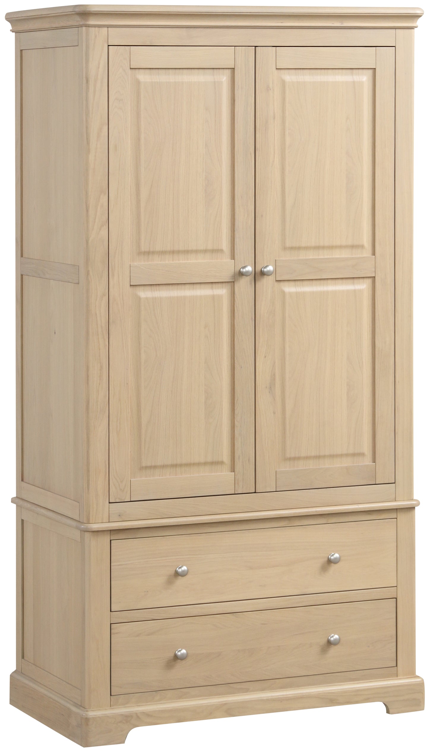 Stretton Oak 2 Drawer Double Wardrobe