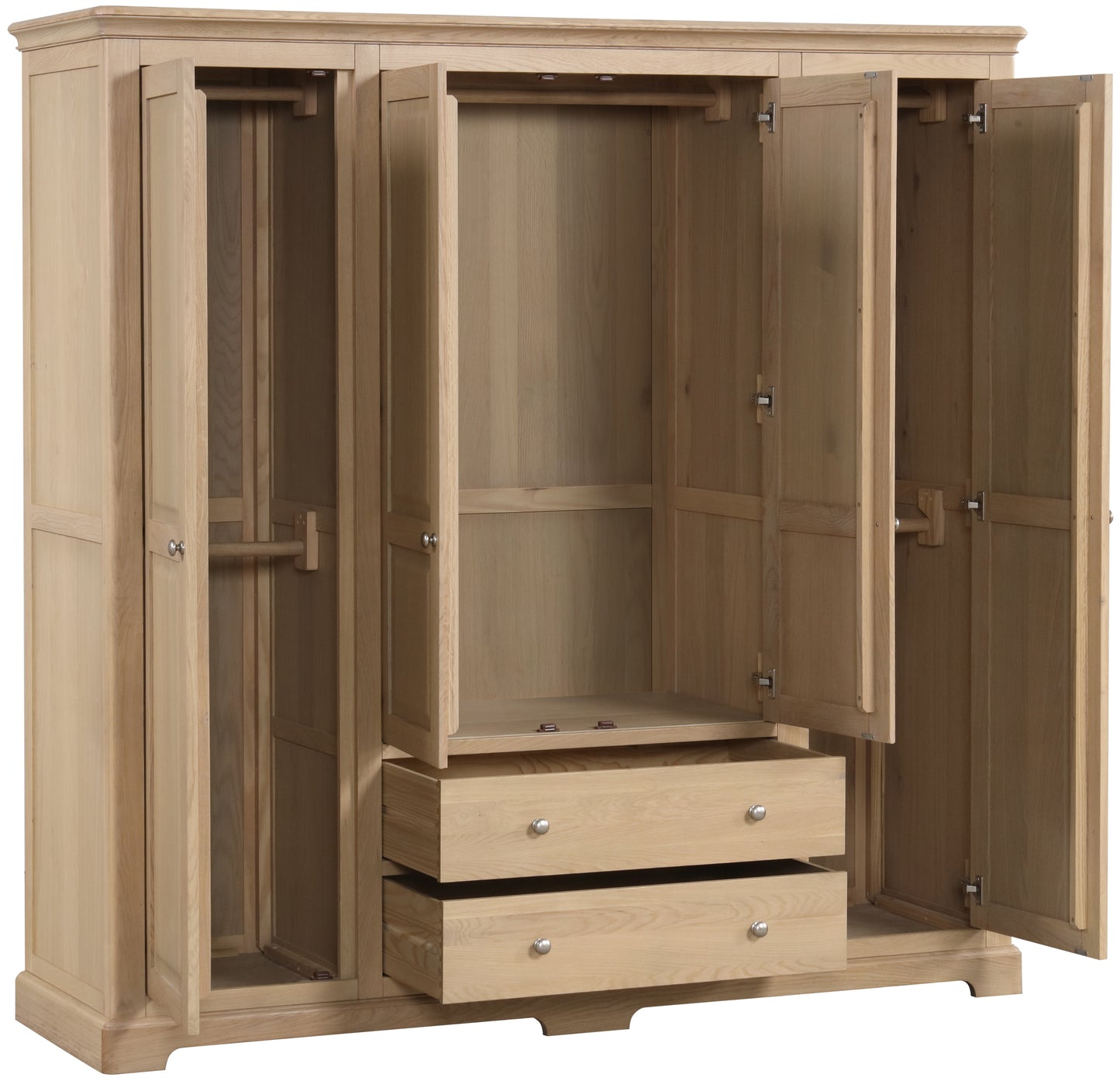 Stretton Oak Quad Wardrobe