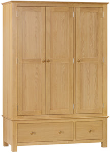 Wenlock Triple Wardrobe with 2 Drawers