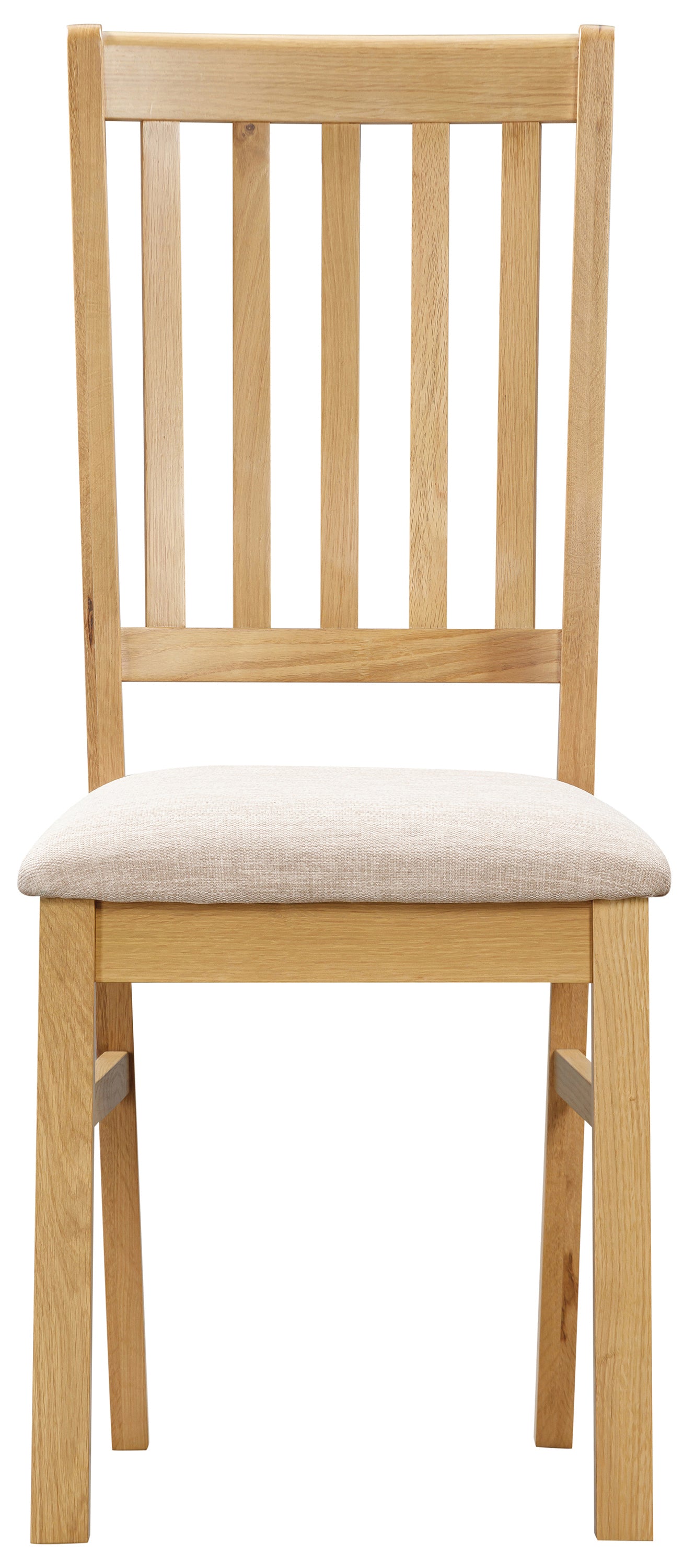 Wenlock Slatted Chair with Fabric Seat Pad