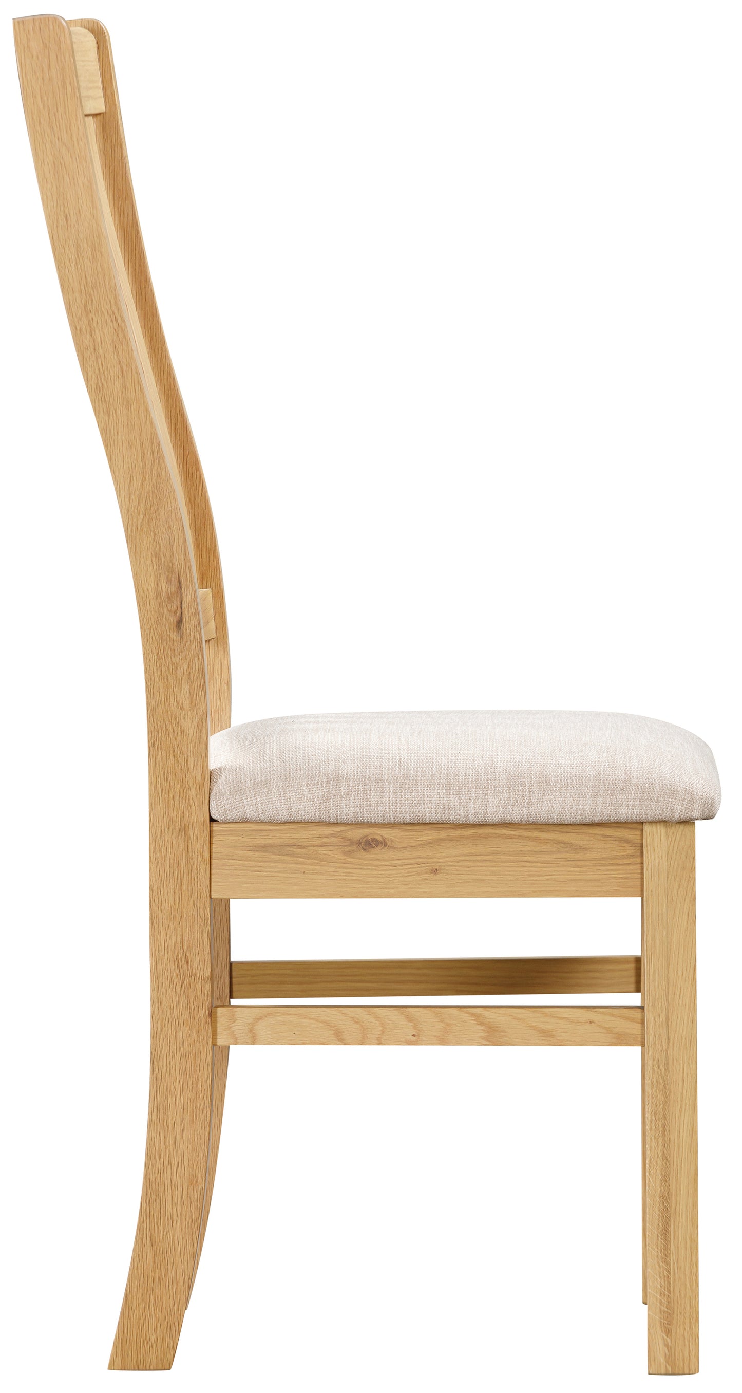 Wenlock Slatted Chair with Fabric Seat Pad