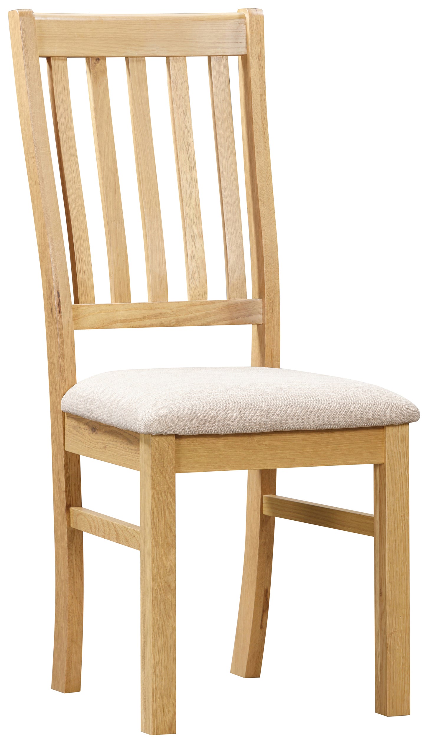 Wenlock Slatted Chair with Fabric Seat Pad