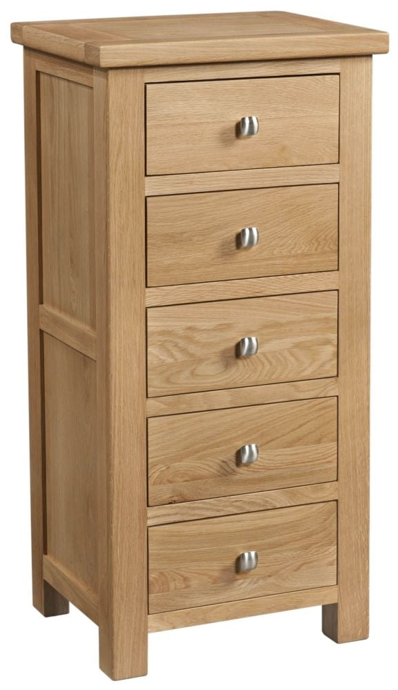 Chunky Oak 5 DRAWER WELLINGTON