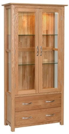 Contemporary Oak DISPLAY CABINET