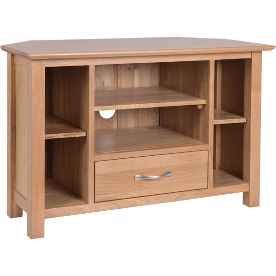 Contemporary Oak CORNER TV UNIT