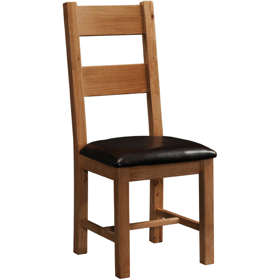 Rustic Oak LADDER BACK CHAIR