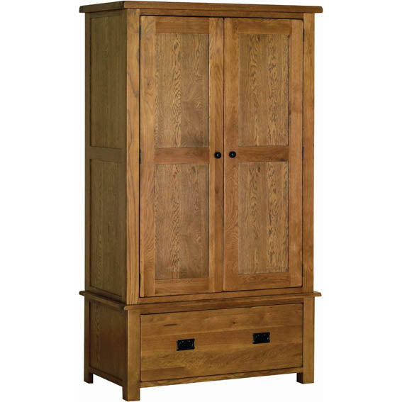 Rustic Oak GENTS 1 DRAWER WARDROBE